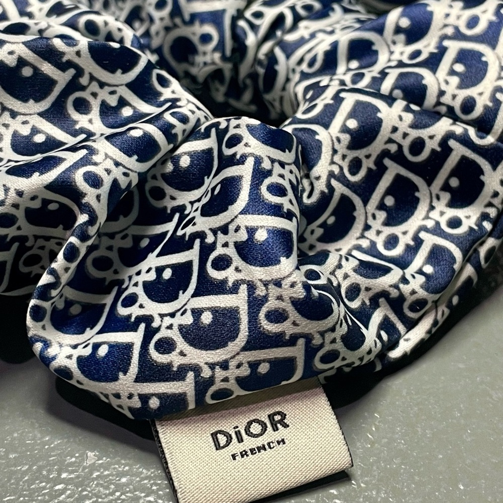 Dior Navy and White Hair Tie - Picture 6 of 6